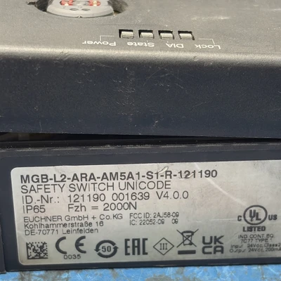 Used EUCHNER MGB-L2-ARA-AM5A1-S1-R-121190 PLC Processors Indiana US | J&J Industrial Supply #1513300