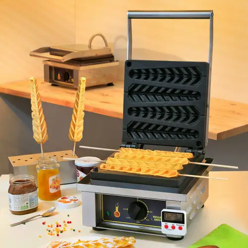 Equipex GES23 Single Specialty Waffle Maker w/ Cast Iron Grids, 1600W