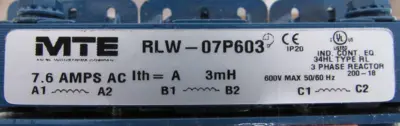 NEW EATON DR1-26D8-05 LINE REACTOR RLW-07P603 DR126D805