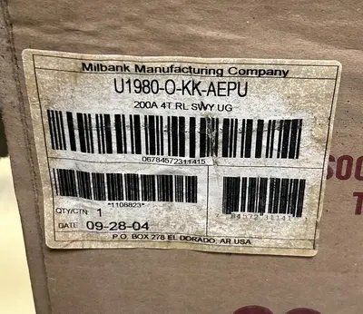 New | in-Stock MILBANK U1980-O-KK-AEPU Miscellaneous Equipment (Electrical & Power) | Surplus Asset Holdings #1202787