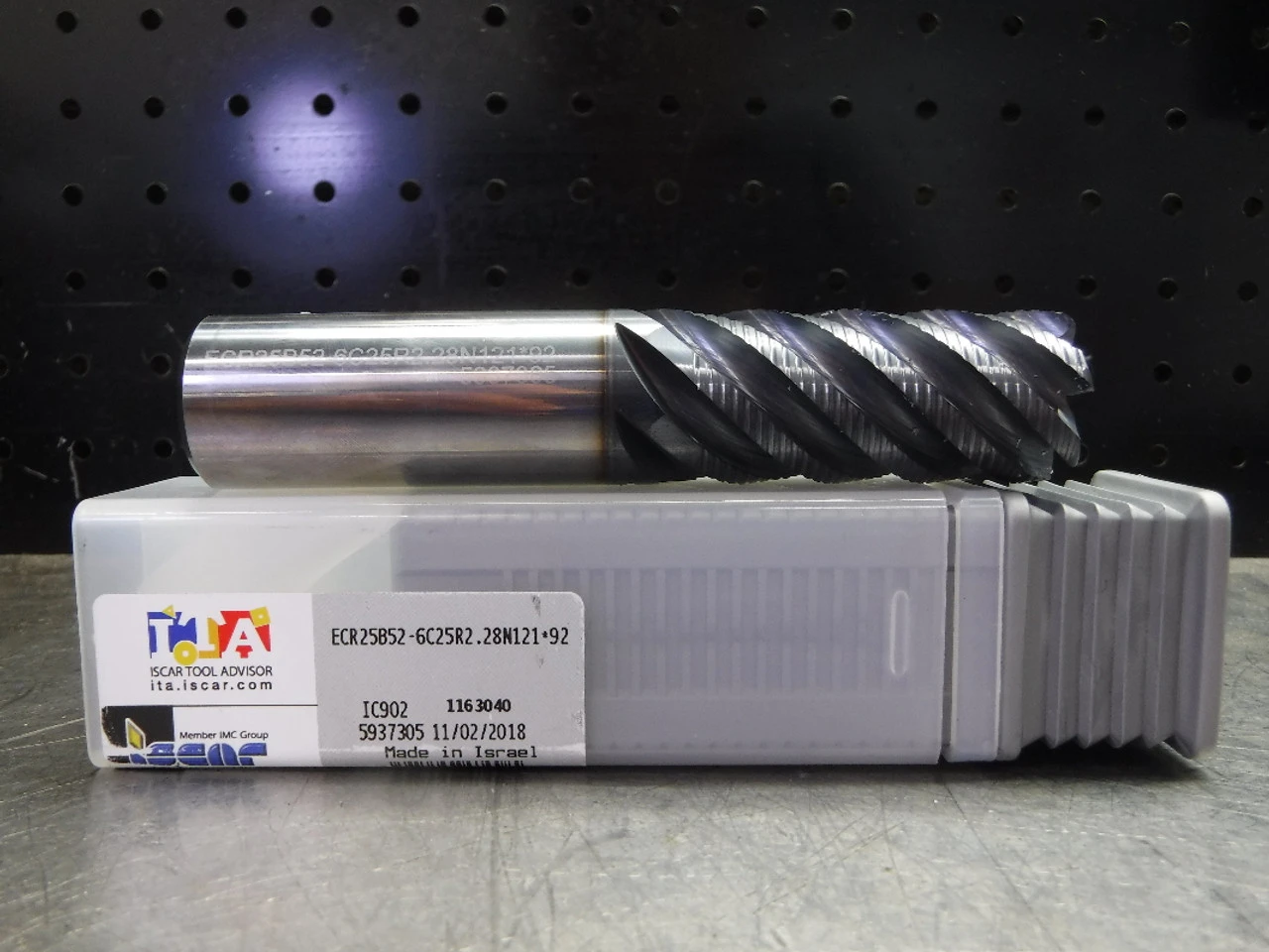 Iscar 25mm Solid Carbide Endmill 6 Flute ECR25B52-6C25R2.28N121 IC902 (LOC2709B)