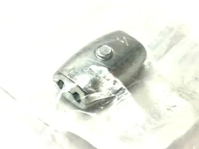 NEW SIEMENS STEEL EGG SHAPE OVAL ROPE CLAMP 4MM HOLES