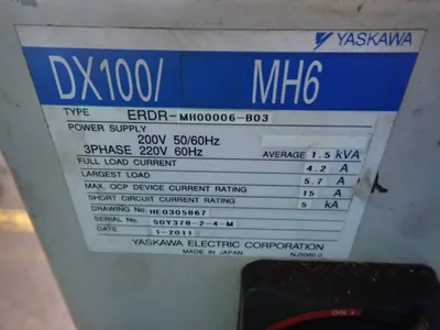 USED 2011 YASKAWA ELECTRIC MH6