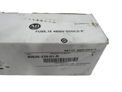 SEALED ALLEN BRADLEY 80025-239-01-R FUSE 4800V GOULD 5" 8002523901R NEW, SURPLUS