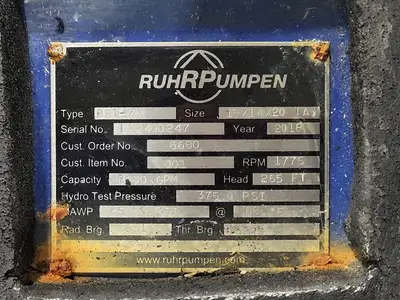 Used 2018 RUHRPUMPEN BB1-ZW Parts (Hydraulics and Pneumatics) British Columbia CA | Lenmark #257735