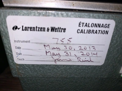 Lorentzen &amp; Wettre tensile tester