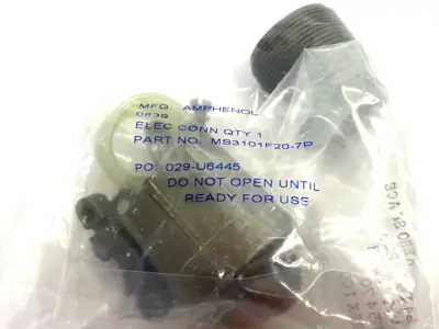 NEW AMPHENOL CIRCULAR MIL SPEC CONNECTOR 8P #16 PIN CONTACTS
