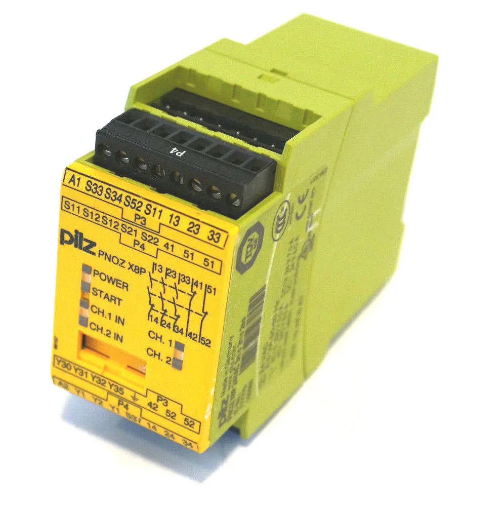 USED PILZ PNOZ-X8P SAFETY RELAY 24VAC PNOZX8P