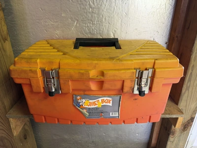 (1) tool box filled with assorted box end wrenches.