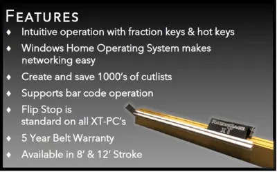 RAZORGAGE XT-PC MEASURING STOP FOR SAWS (+Optional Tables)