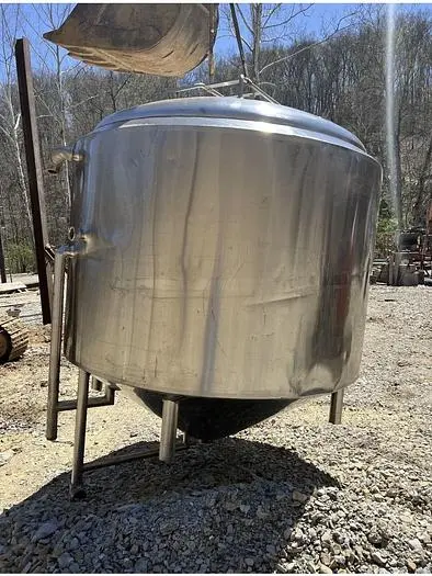 Tank, 1,000 Gallon, S/st, Scrape Agitated, Jacketed, DT/DB #4583354