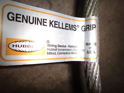 Hubbell Kellems Double Eye Cable Grip, 02209009, 4.5 to 4.99 in.