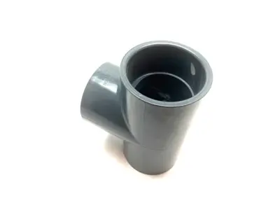 USED SPEARS TEE SLIP SOCKET FITTING GRAY PVCI SCH 80 3" X 3" X 3"