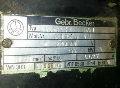 USED GEBR. BECKER VT-25