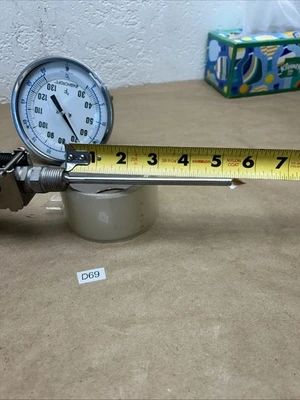 (2) ASHCROFT 5” BIMETAL THERMOMETER 5" STEM 30-130F 0-55C NNB + Warranty