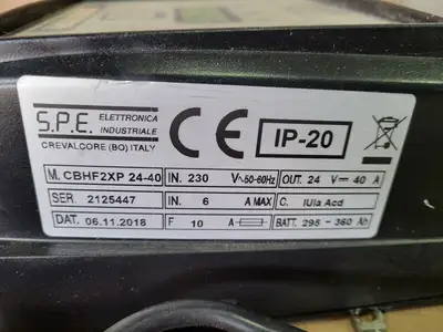 New | in-Stock S.P.E. ELETTRONICA INDUSTRIALE CBHF2-XP 24-40 Battery Chargers British Columbia CA | Lenmark #238379