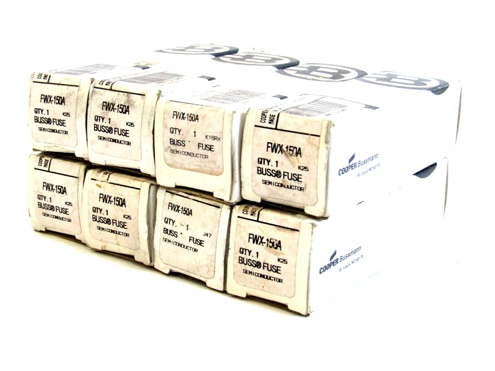 NEW LOT OF 8 COOPER BUSSMANN FWX-150A FUSE 150AMP 25V FWX150A