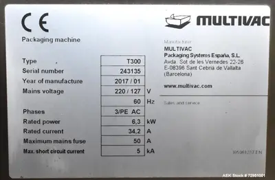 USED MULTIVAC T-300