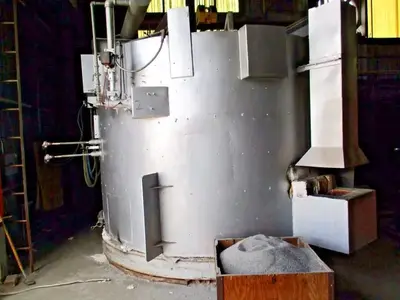 60" diameter x 72" H Annealing Furnace, gas-fired, hydrogen gas, 2150°F, complete w/control
