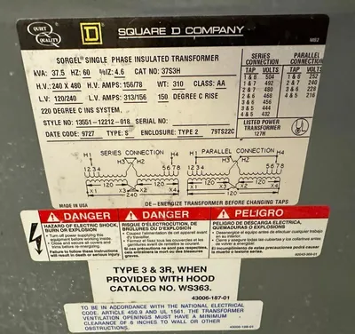 SQUARE D 37S3H Miscellaneous, Transformers | Machinery Central (5)