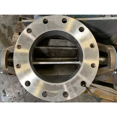 Used 10" dia. Semco Flo-tronics Rotary Airlock Feeder Stainless Steel Valve