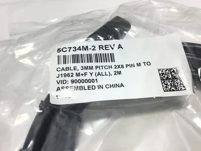 Unbranded 5C734M-2 Rev A Y-Cable 3MM Pitch 2X8 Pin M to J1962 Male + Female 2M
