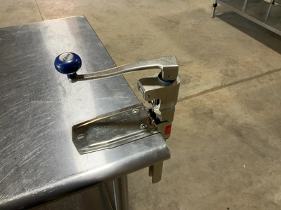 Used SAUBER SELECT PA8372 STAINLESS STEEL COMMERCIAL WORK TABLE 72” W/CAN OPENER Food Prep Tables Michigan US | Miedema Asset Management Group #1580131