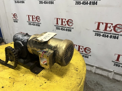 Baldor CEM3554 1760 RPM 1.5HP 230/460V Motor w/ Morse Gear Reduc