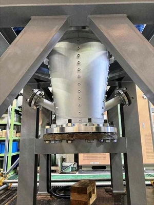 Tomoe TRV085HT vertical gas-tight decanter centrifuge, 316SS.