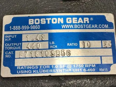 USED BOSTON GEAR F71810SB5G