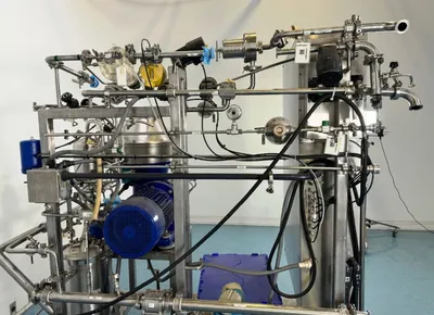 Alfa-Laval BTPX 205 SGD-34 CDP-60 clarifier centrifuge skid, 316L SS.