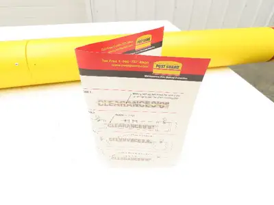 Uline H-6959 Height Clearance Bar 4-1/2 x 80" Hanging Safety Bar Plastic