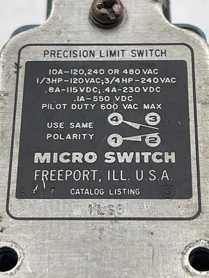 Used MICRO SWITCH MICRO SWITCH 1LS3 Switch Parts | ND Industrial Surplus #1212690