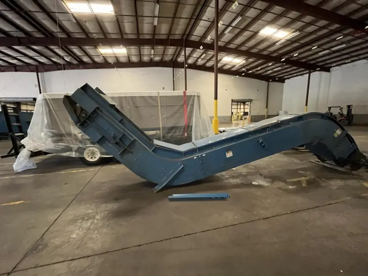 Used MAYFRAN 18" WIDTH MAYFRAN STEEL BELT HOCKEY STICK INFEED CONVEYOR Material Handling (misc) Florida US | ESCOBAR TRADING, INC. #967808