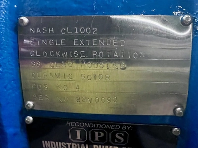 Nash CL1002 Vacuum Pump, Remanufactured