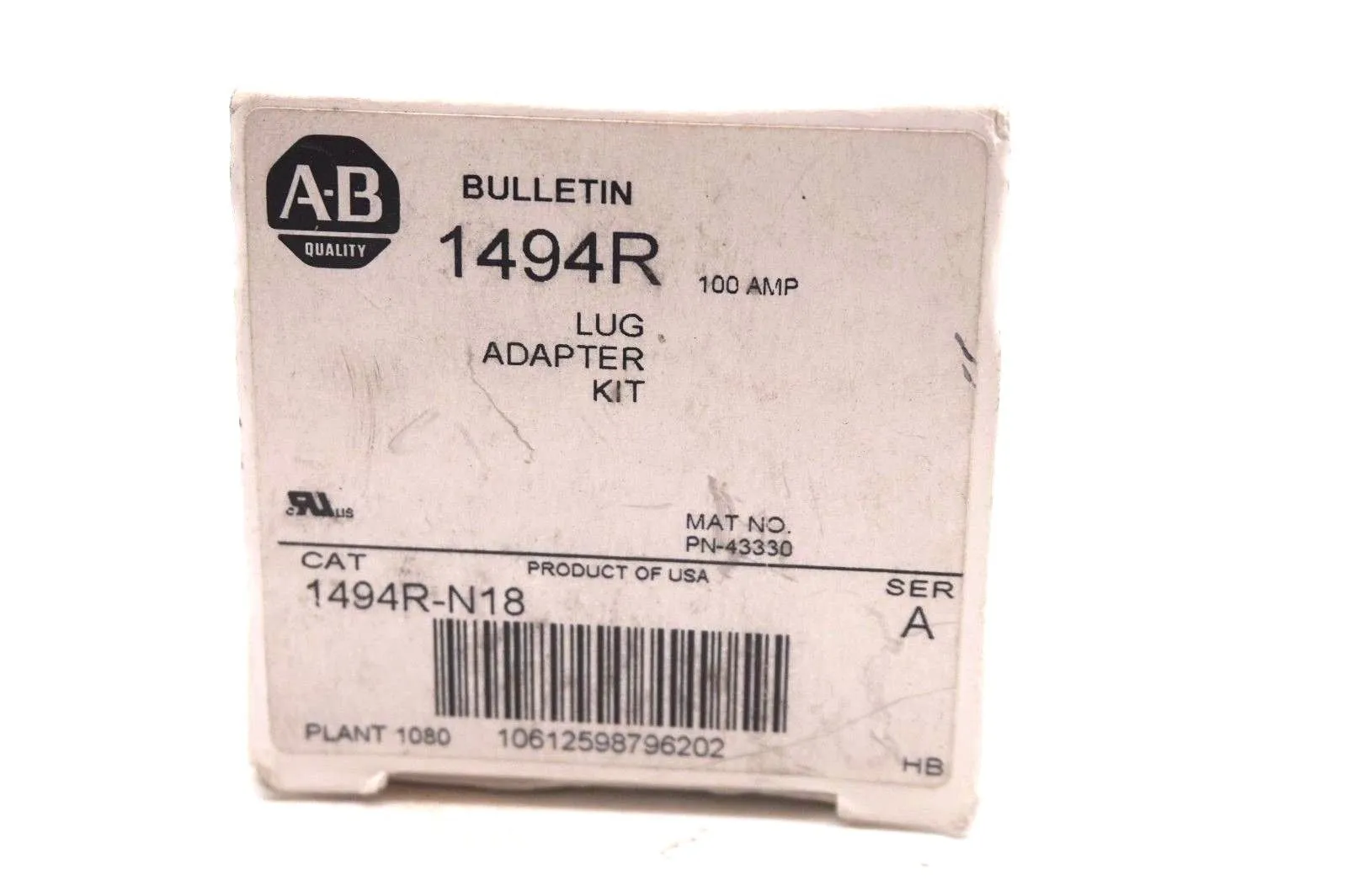 NEW ALLEN BRADLEY 1494R-N18 LUG ADAPTER KIT SER.A 1494RN18