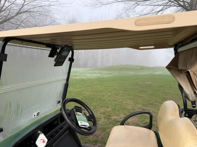 (1) 2019 E-Z-Go EFI golf cart with a Kawasaki gas engine, model 657061G01, includes canopy, fold-dow...