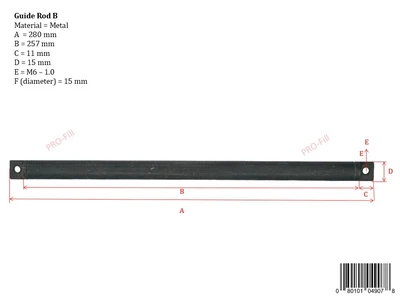 USED PRO-FILL INC GUIDE ROD A (271MM)
