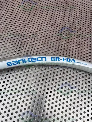 USED SANI TECH 35" GR-FDA HOSE W/ SWAGELOK QUICK CONNECT STAINLESS STEEL FITTING