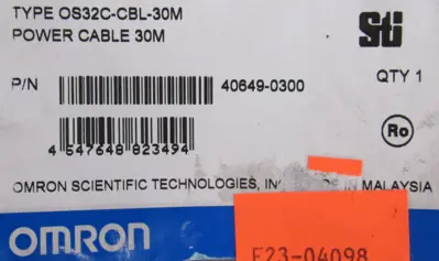 NEW OMRON 40588-0011 SAFETY LASER SCANNER 40649-0300 CABLE OS32C-BP-4M