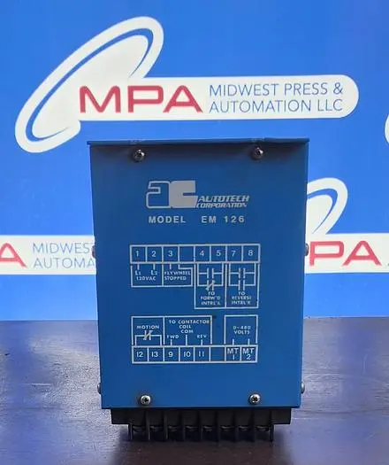 Used AUTOTECH CONTROLS EM-126 Relays & Switches | Midwest Press and Automation #618246