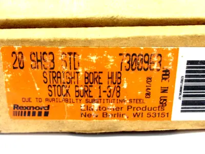 NEW REXNORD 7300963 STRAIGHT BORE HUB 20 SHSB STD