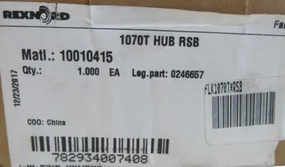 NEW REXNORD 0246657 GRID COUPLING HUB 1070T-HUB-RSB 10010415