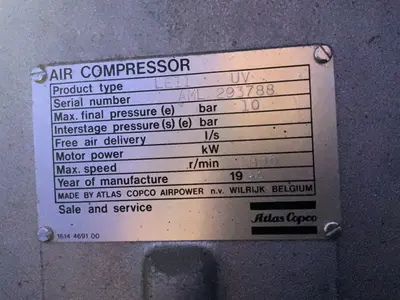 Used 1994 ATLAS COPCO LE11 UV Miscellaneous MRO Ohio US | HGR 24 #1315152