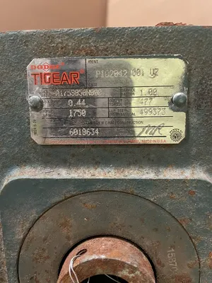 Dodge Tigear P182042-001-UZ Gear Drive / Speed Reducer 0.44HP 1750RPM 3PH