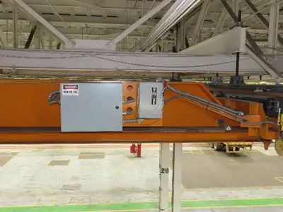 Cleveland Tramrail P&H 5 Ton Single Girder Underhung Bridge Crane 45' 10" Span