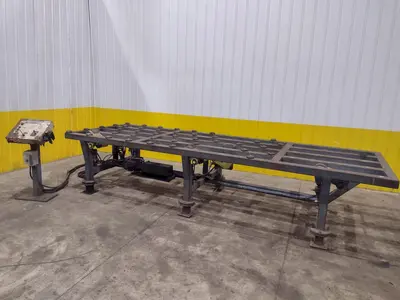 16' POWERED INFEED TABLE, USED FOR LOADING SHEETS IN A SHEAR / BRAKE: YOBRO #24335