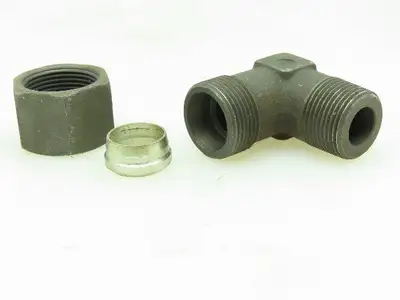 VOSS Steel Metric 90° Union Compression Elbow 16mm Tube x M22x1.25  LOT of 3