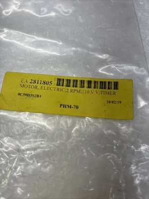 ** Preowned Timer  Electric Motor for Fleck PHM-70 RPM;110V#