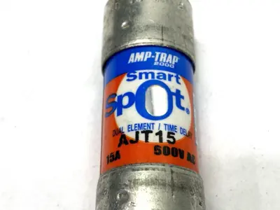 USED FERRAZ SHAWMUT AMP-TRAP DUAL ELEMENT TIME-DELAY FUSE 600VAC 15A LOT OF 2